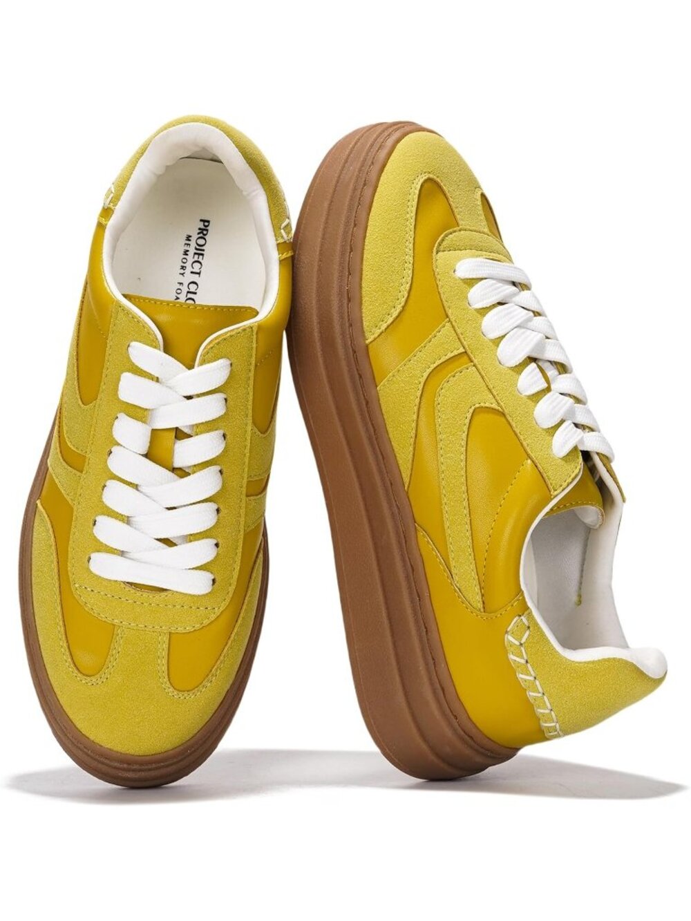 Womens Mustard Project Cloud Lightweight Platform Footwear Fashion Sneakers